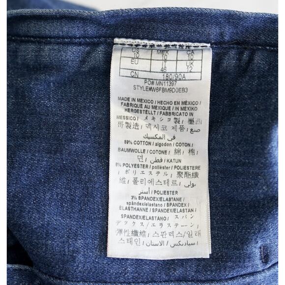 Guess Women Demin Frayed Flare Leg Bib Overalls 10 Farm 70s Y2K Style Western - Picture 14 of 15